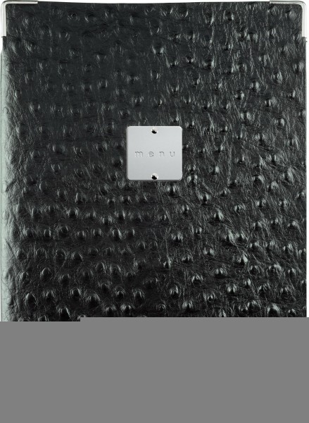 Menükarte Double schwarz-strauss Metallschild "menu"