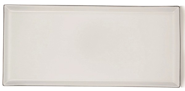 Equinoxe Speiseteller rechteckig, 32.5x15x1.8cm, weiss