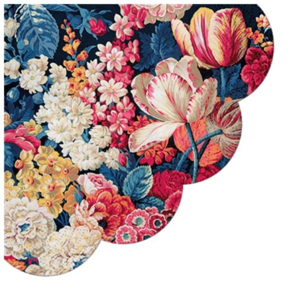 Servietten Round 12x Blumen, D 32cm