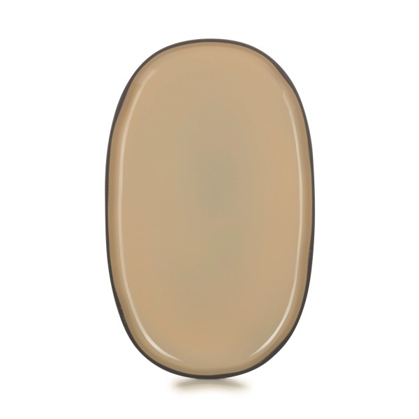 Caractère Servierplatte oval, 35.5x21.8x2.5cm, muskatnuss