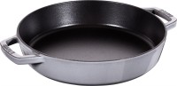 Kasserolle m. Griffen rund, grau, Ø20 cm