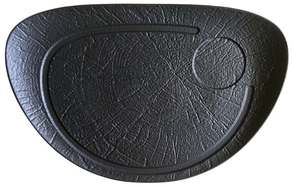 Vulcania Platte oval 37x25cm black