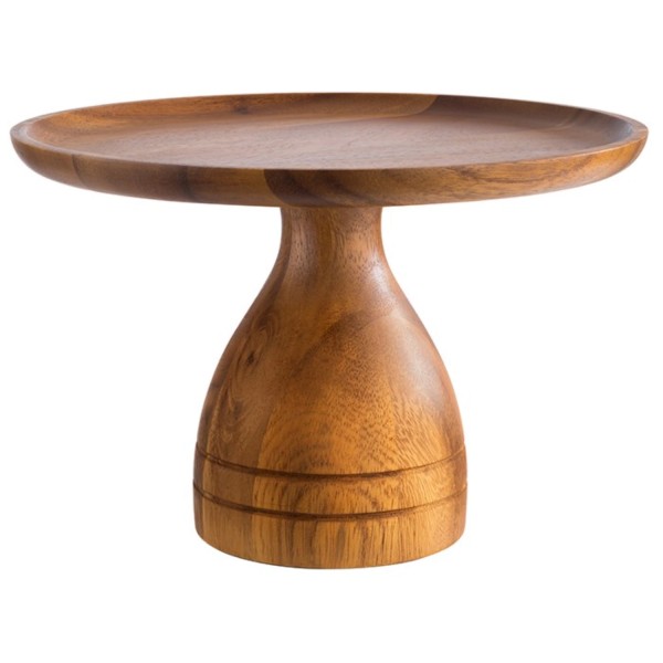 Servier und Tortenplatte Akazie D24cm, H16cm
