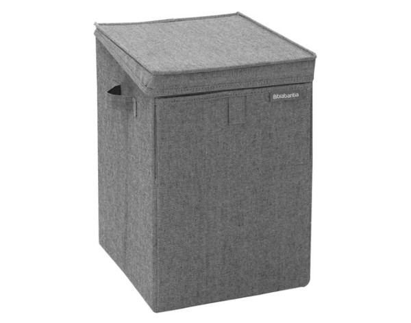 Wäschebox stapelbar black 35l