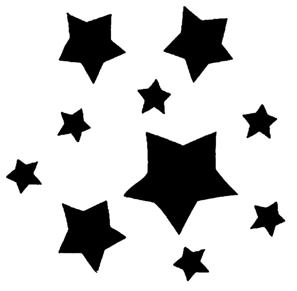 Schablone für Tortendekoration Sterne D26cm