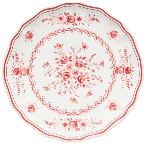 Vila Teller D17cm H2.3cm weiss rot