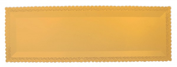 Kuchenplatte rechteckig 1 Stk., gold, Kunststoff, 40x13 cm