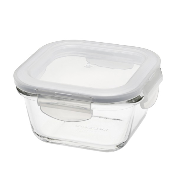 Ofenglasbehälter mit Deckel quadratisch 0.3l 12x12x6.5cm