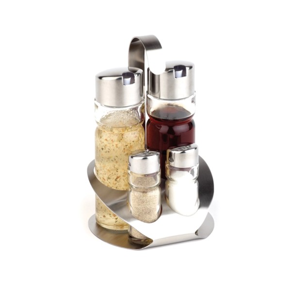 4-tlg. Menage Pro, ca. 12.5x11cm, H19cm