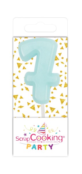 15er Set Kerze Mini Nummer 7 assortiert