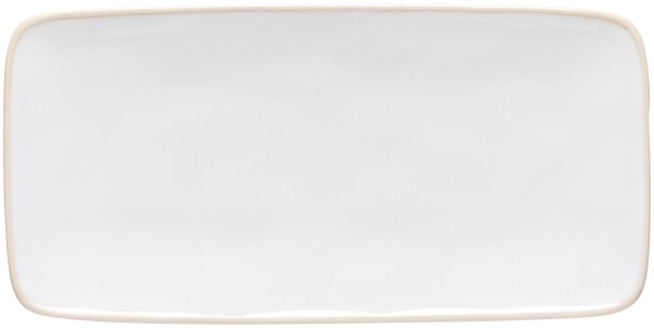 Beja Tablett rechteckig 22x11.1 H1.6cm weiss-creme