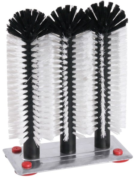 Gläserspülbürste D: 7cm H: 24/24/24cm, Platte aus alu