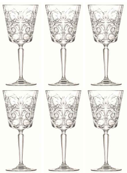 6er Set Tattoo Weinglas Ø8.8 H19.4 cm, 29cl