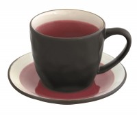 Origin 2.0 Kaffeetasse m. Untertasse, Steinzeug, rot, 240ml