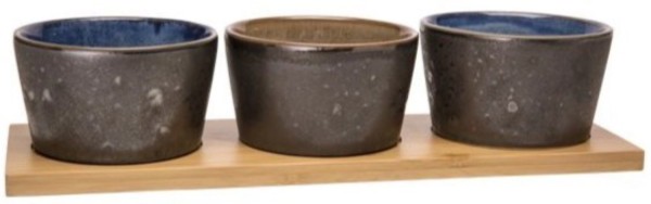 Bolivia Apéroset 4tlg.- 3 x D11xH6.6cm