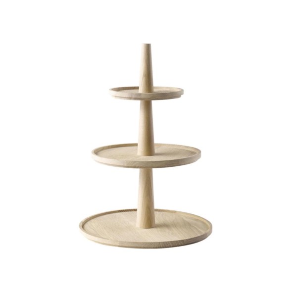Valo Etagère 3 stufig, D30cm H42cm, Eichenholz