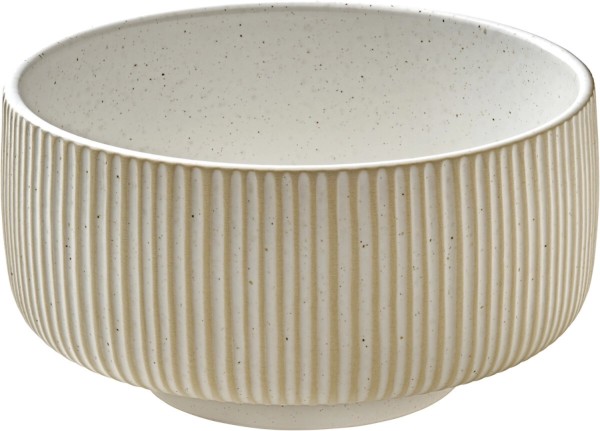Playground Nara Schüssel rund Relief weiss D15cm 0.88lt