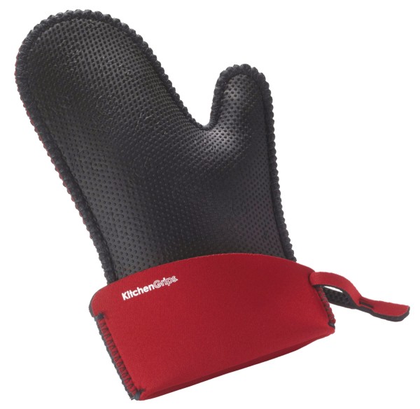 Küchenhandschuh schwarz gross rot 28cm