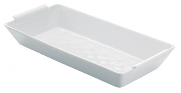 4x Platte rechteckig tief 30x15 cm, weiss