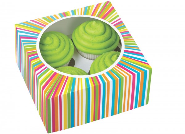 Cupcake Box für 4 Stück, Farbkreis