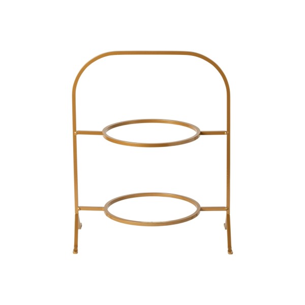 Marrakesh Etagere für 2 Teller D22cm 27x15cm H33cm gold