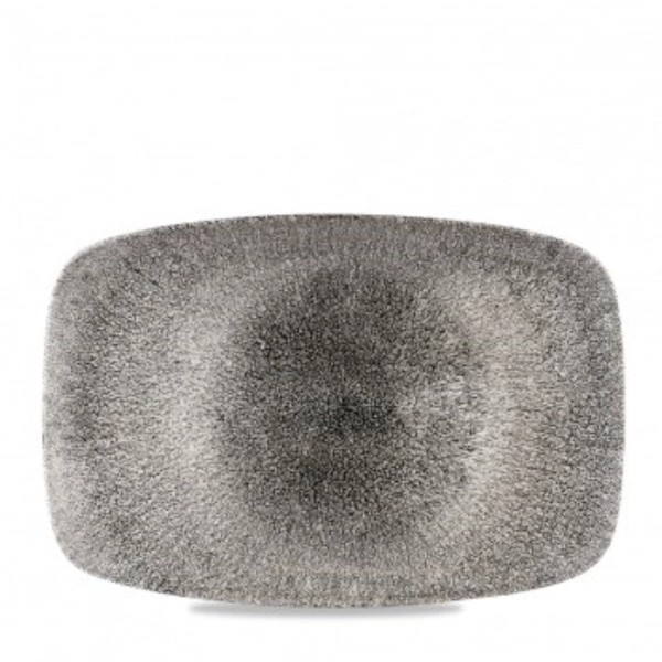 S.P. Raku Quartz Black Platte rechteckig No. 9 35.5x24.5cm