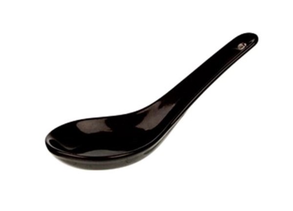 6er Set Black Aperolöffel 12.5cm schwarz Porzellan