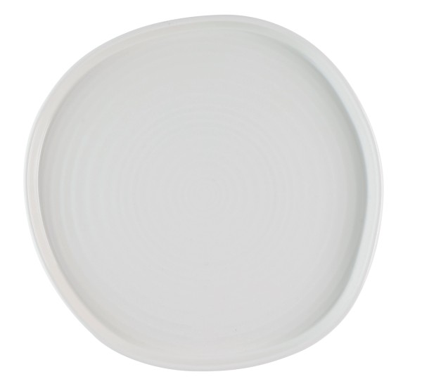 Chefs Plates White Organic Walled Teller flach 26cm