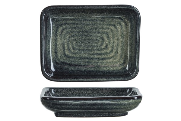 Mendoza Teller mini, gürn-blau, 11x8.3x2.5cm