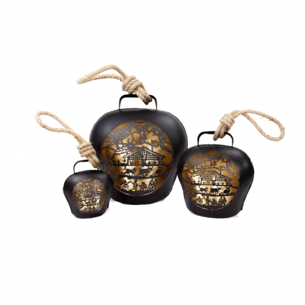 Glocke «Chalet» ligne noire grande