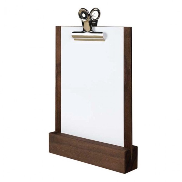 Tisch Menütafel mit Holzfuss 18x23cm