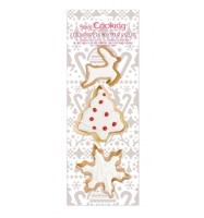 3 Stk. Ausstecher gold Schneeflocke Weihnachtsb. Wild