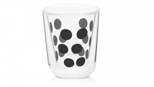Dot Dot Espressoglas schwarz, doppelwandig 7.5 cl