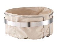 Brotkorb mit Beutel beige ø22