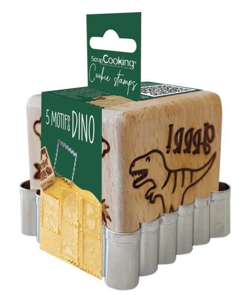 Cookie Stamp, Würfelstempel u. Ausstecher, Dino