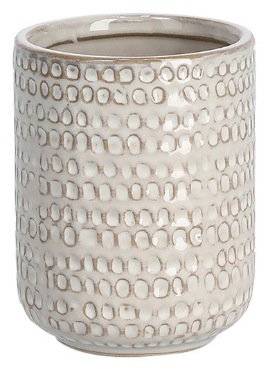 Zahnputzbecher Struktur beige
