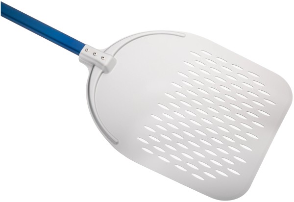 Pizzaschieber Alu rechteckig perforiert 33cm L:156cm blau