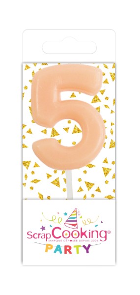 15er Set Kerze Mini Nummer 5 assortiert