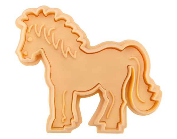 Ausstecher Pferd 8 cm beige