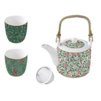 Floral Fantasy Teekanne 600 ml mit Aufguss und 2 Tassen