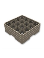 Gläserkorb geschlossen 16Fächer 4Aufsatz Glas maxD11.3 H24cm