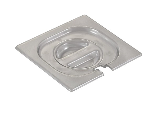GN Deckel 1/6 Polycarbonat mit Löffelausparung transparent