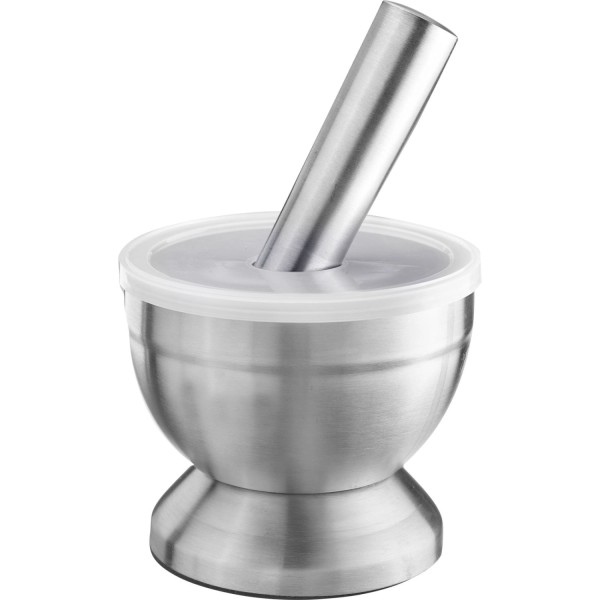 Mörser mit Deckel Edelstahl D:10cm