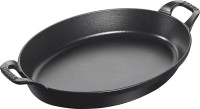 Auflaufform oval schwarz, 37 cm