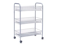 Etagen Rollwagen Mesh silber