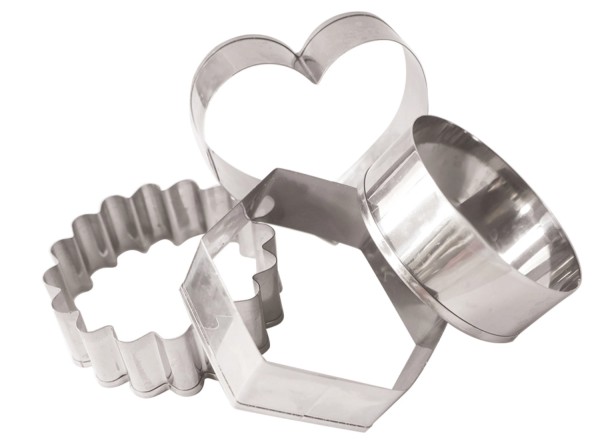 4er Set Ausstecher Edelstahl