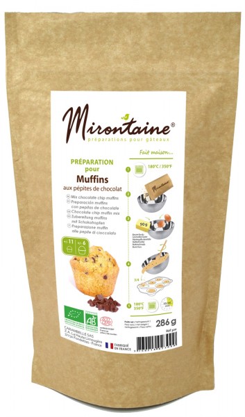BIO Chocolate Chip Muffins Backmischung, 285 g