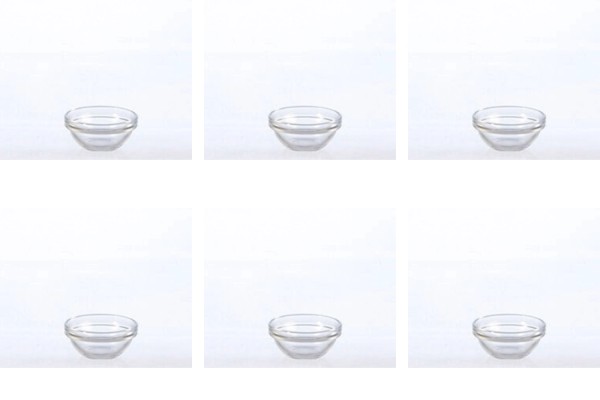 6er Set Empilable Glasschale rund stapelbar 6cm