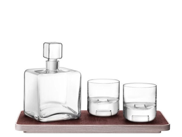 3tlg Set Cask Whisky Connaisseur L20 cm Esche Kork