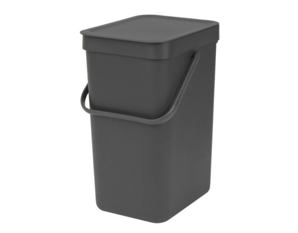 Abfallbeh. Sort&Go grey 12l